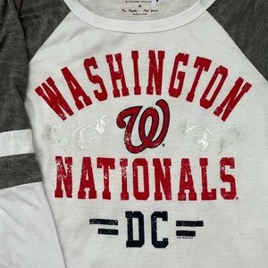 Washington Nationals Baseball 3/4 Sleeve Women’s Tee, Size S, EUC